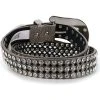 Shyanne Women's Rhinestone Filigree Leather Belt