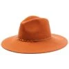 Shyanne Women's Rust Copper Beaded Rust Band Wool Felt Western Fedora Hat 