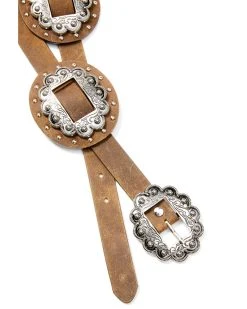 Shyanne Women's Brown Multi Studded Concho Belt