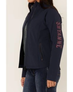 Shyanne Women's Navy Americana Softshell Jacket