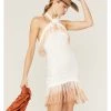 Shyanne Women's Fringe Halter Bodycon Dress