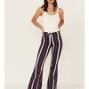 Shyanne Women's High Rise Stripe Super Flare Jeans