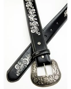 Shyanne Women's Floral Embroidered Crystal Belt