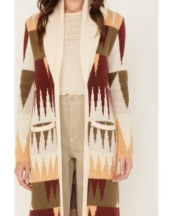 Shyanne Women's Geo Print Duster Cardigan