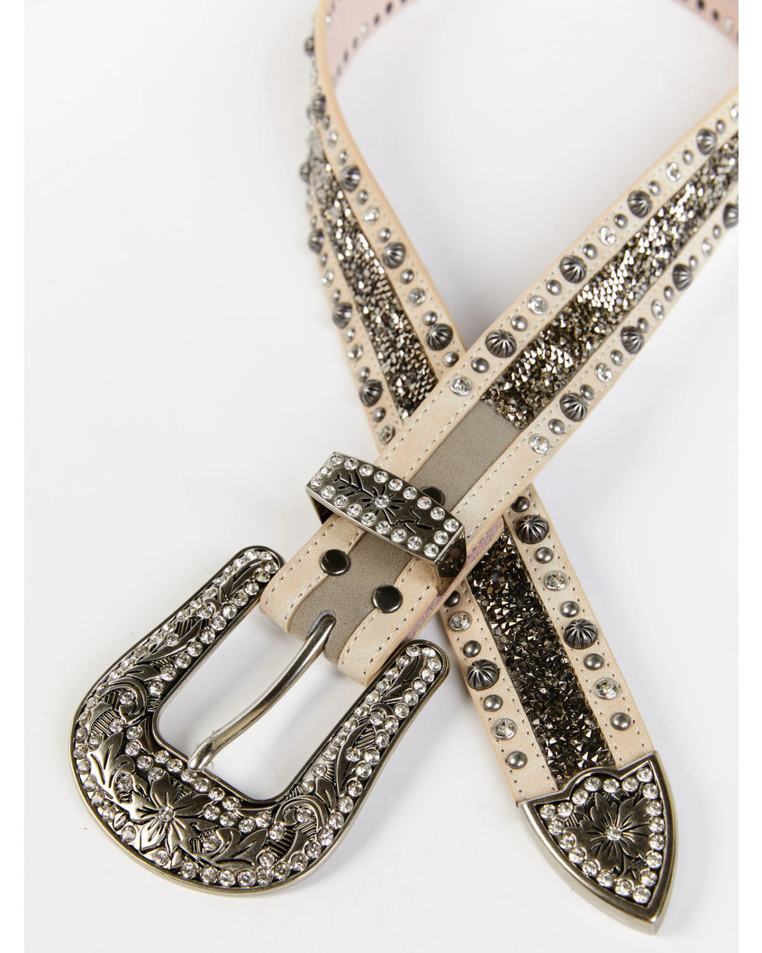 Shyanne Women's Studded Crystal Leather Belt - Image 2