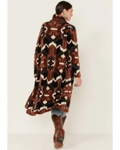 Shyanne Women's Southwestern Eyelash Knit Duster