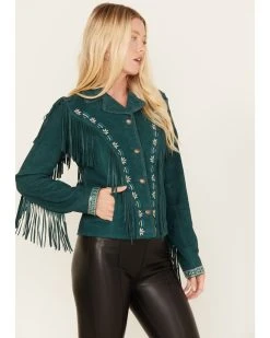 Shyanne Women's Suede Fringe Jacket