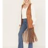 Shyanne Women's Faux Suede Fringe Vest