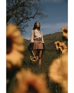 Shyanne Women's Faux Suede Ruffle Skirt