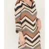 Shyanne Women's Zig Zag Fringe Sweater Dress