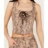 Shyanne Women's Snake Print Cropped Corset Top