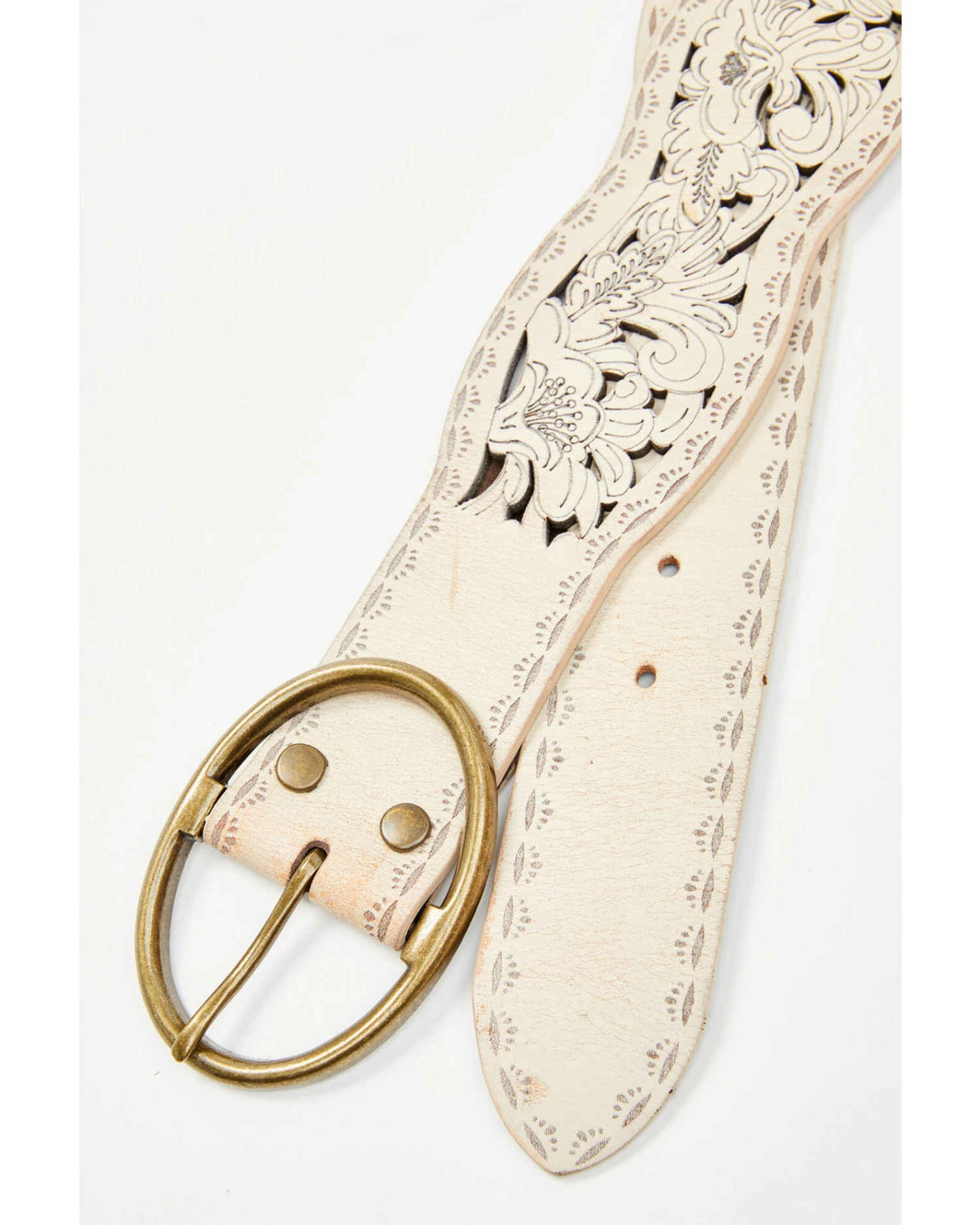 Shyanne Women's Scalloped Floral Cut Out Waist Belt - Image 2