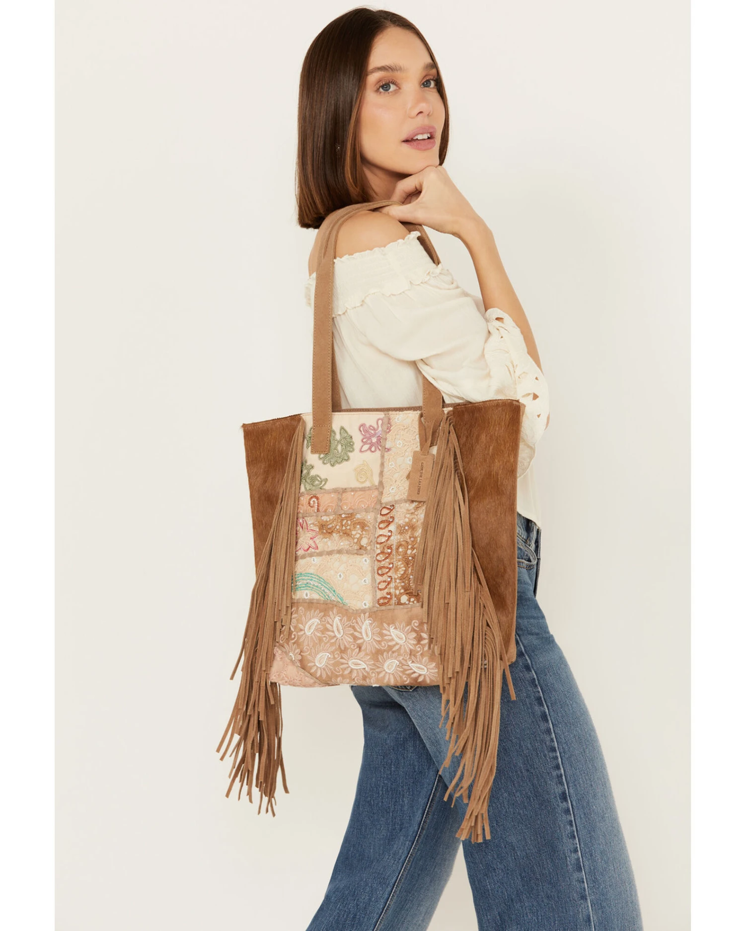 Shyanne Women's Boho Patched Tote - Image 3